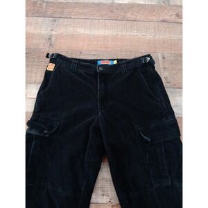 Empyre Black Sz 28 Relaxed Fit Pockets Corduroy  Baggy Pants Skater Y2K 2224
